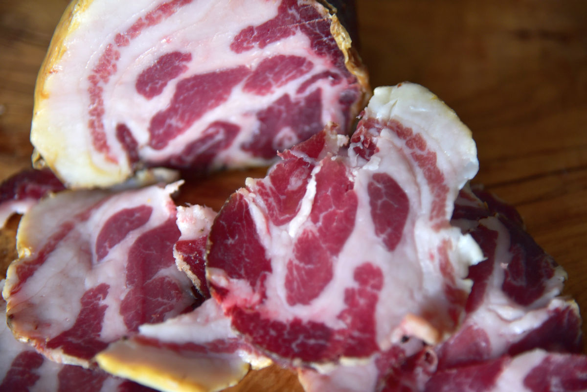 Lucanian black pig capocollo 